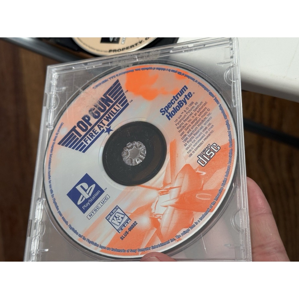 Lot Or‎ 3 PS Games , Disc Only , Rally Cross , Top Gun , Need For Speed V-rally - Picture 4 of 4